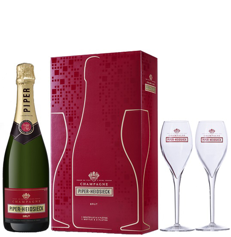 Шампанское Piper-Heidsieck Brut (gift box Off Trade with two glasses)