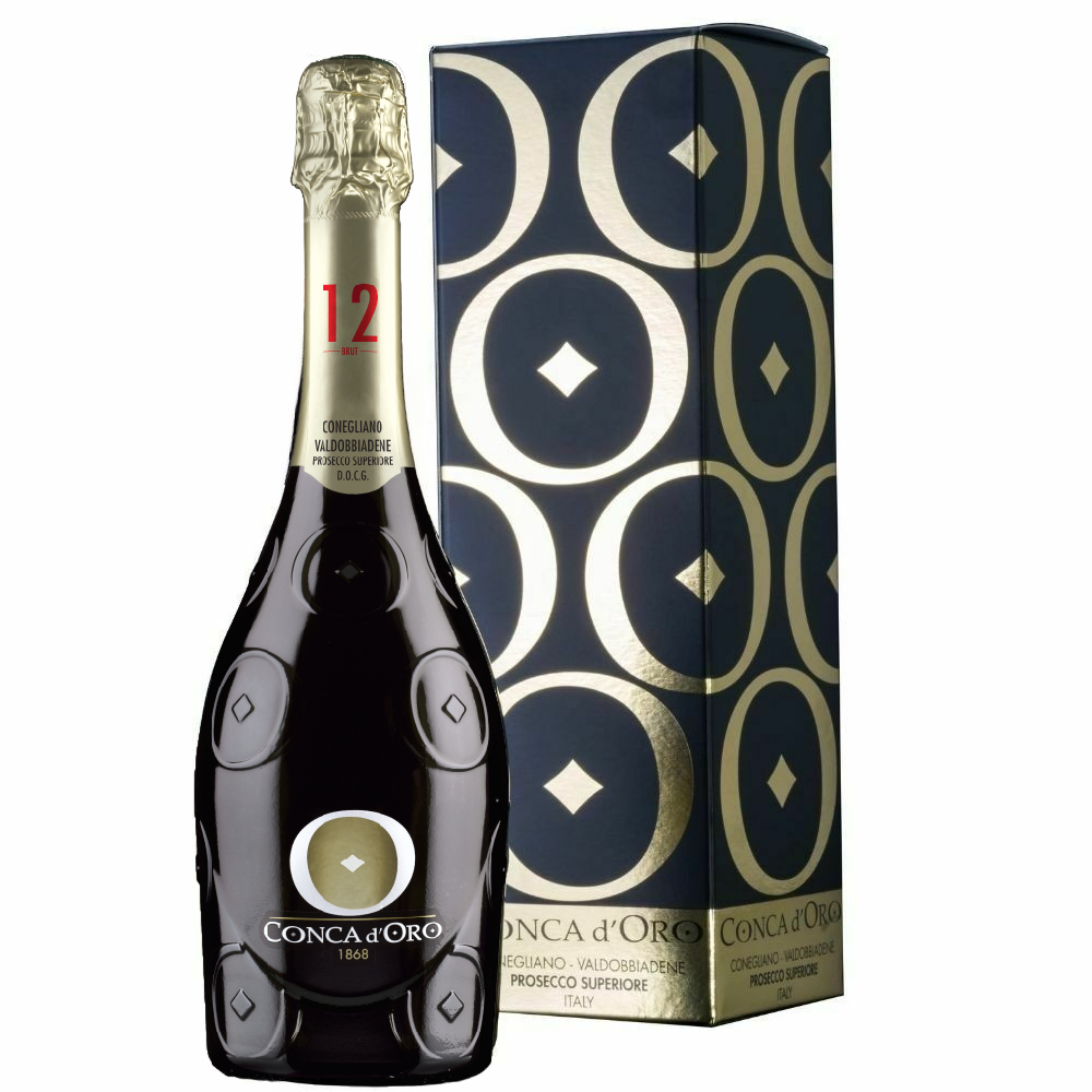 Игристое вино Conca d'Oro Prosecco Superiore Millesimato Conegliano Valdobbiadene Brut (gift box)