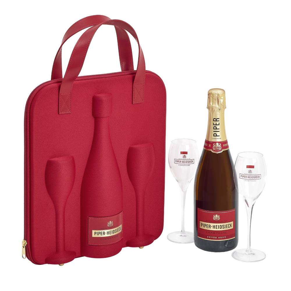 Шампанское Piper-Heidsieck Brut (gift box set с сумкой и 2-мя бокалами)