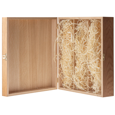 Деревянный футляр на три бутылки "Bourgogne"