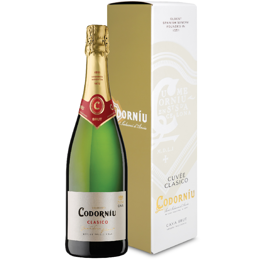 Игристое вино Cava Codorniu Clasico Brut (gift box)