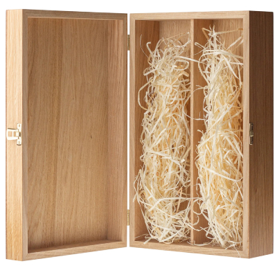 Деревянный футляр на две бутылки "Bourgogne"