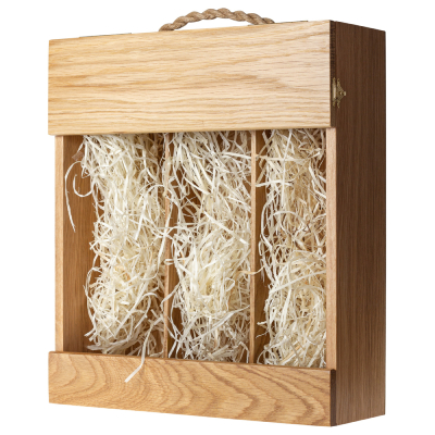 Деревянный сет на три бутылки "Bourgogne"