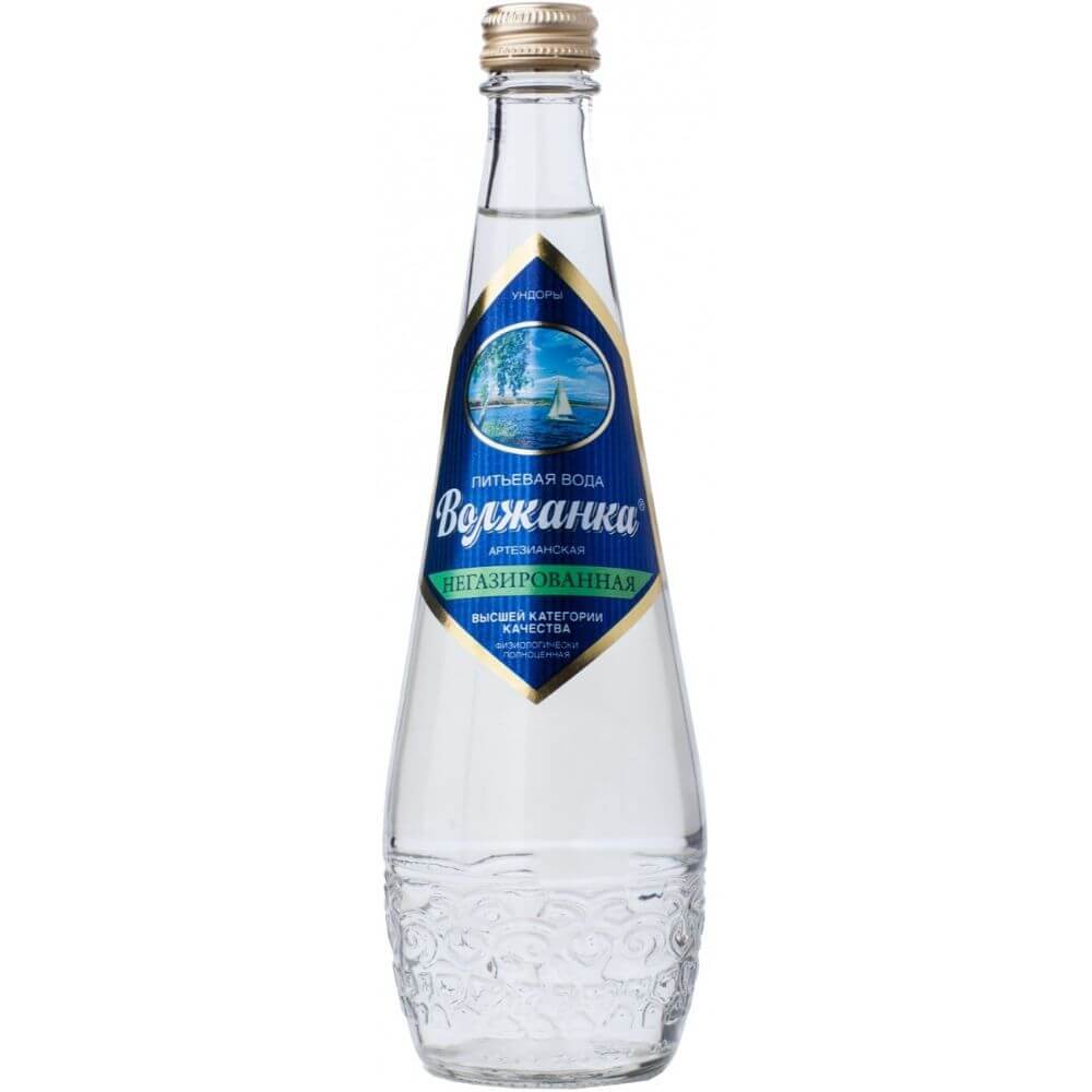 Минеральная вода Volzhanka (без газа, стекло, 500 мл)