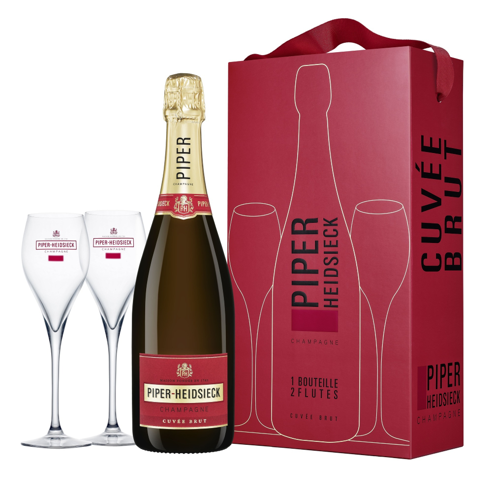 Шампанское Piper-Heidsieck Brut (gift box set с 2-мя бокалами)