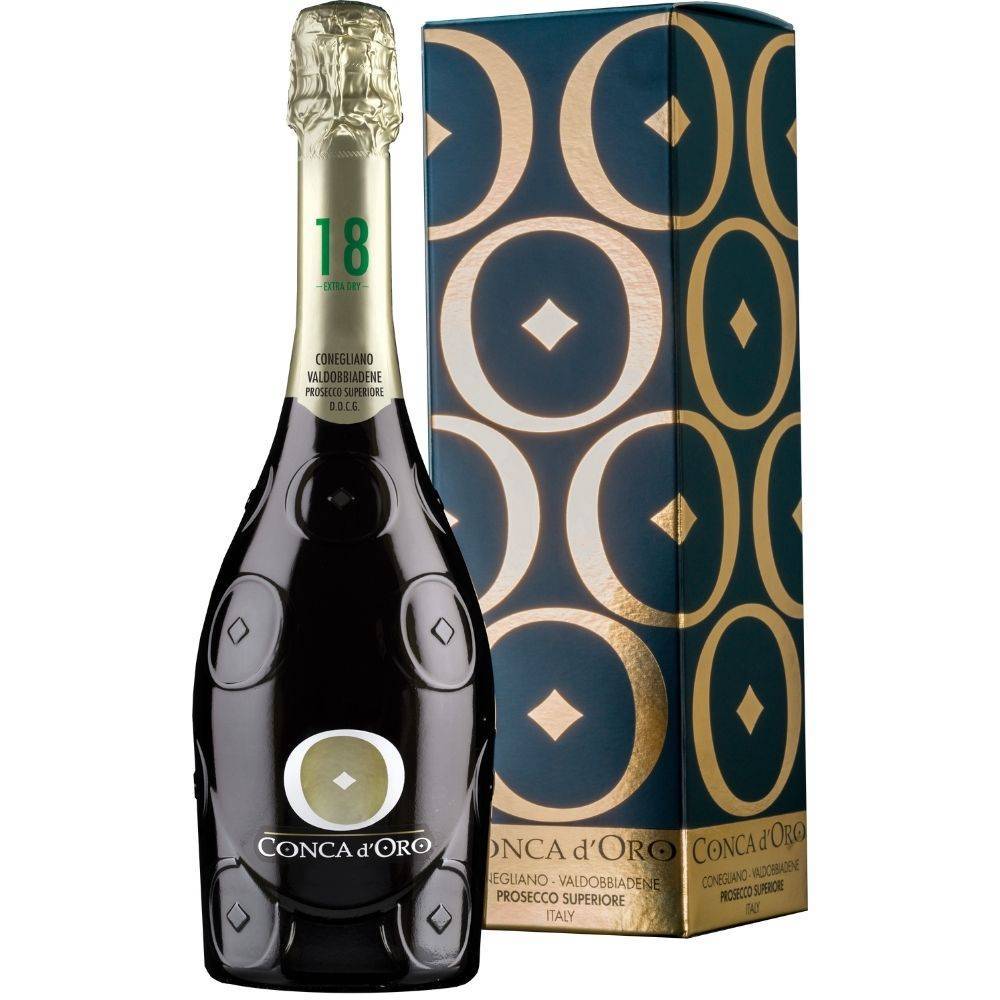 Игристое вино Conca d'Oro Prosecco Superiore Millesimato Conegliano Valdobbiadene Extra Dry (gift box)