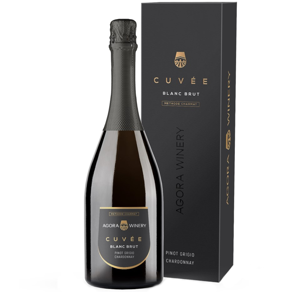 Игристое вино Agora Cuve Pino Gridgio Chardonnay (gift box)