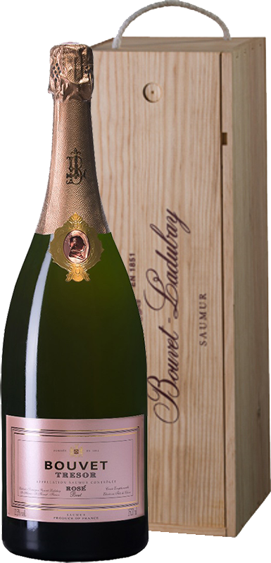 Игристое вино Bouvet Tresor Brut Rose (wooden gift box)