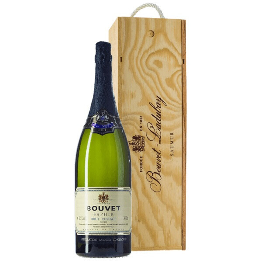 Игристое вино Bouvet Saphir Brut Vintage (wooden gift box)