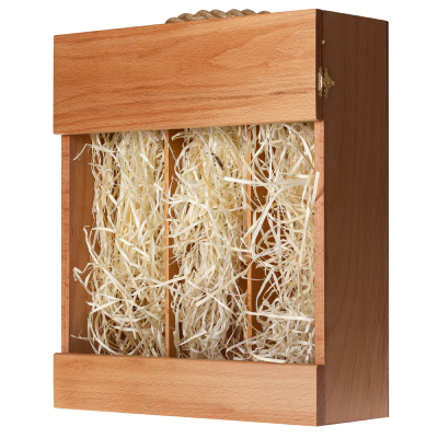 Деревянный сет на три бутылки "Bourgogne"