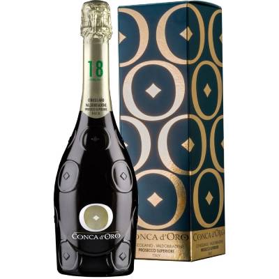 Игристое вино Conca d'Oro Prosecco Superiore Millesimato Conegliano Valdobbiadene Extra Dry (gift box)